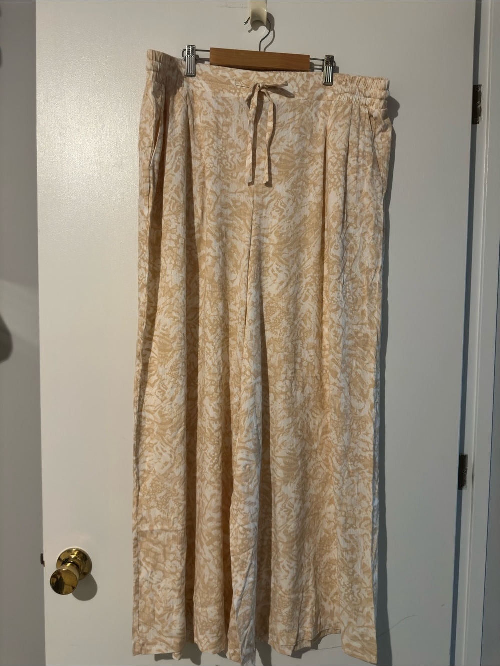 torrid Beige Printed Maxi Skirt with Drawstring Waist